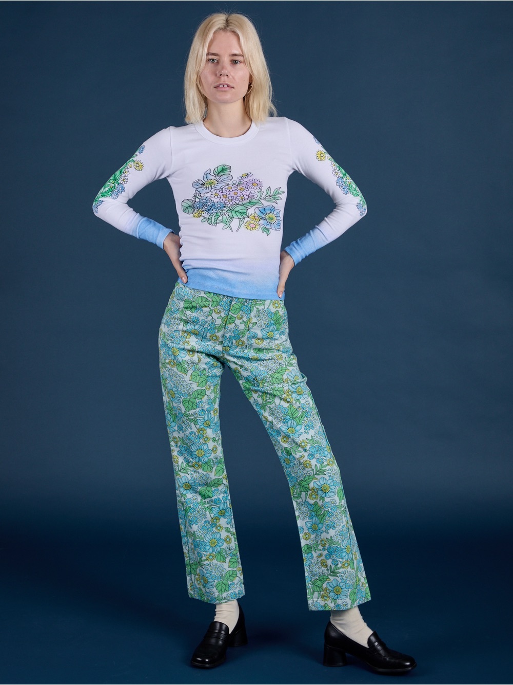 NWOT!  Big Bud Press WINTER FLORAL PRINT WORK PANTS